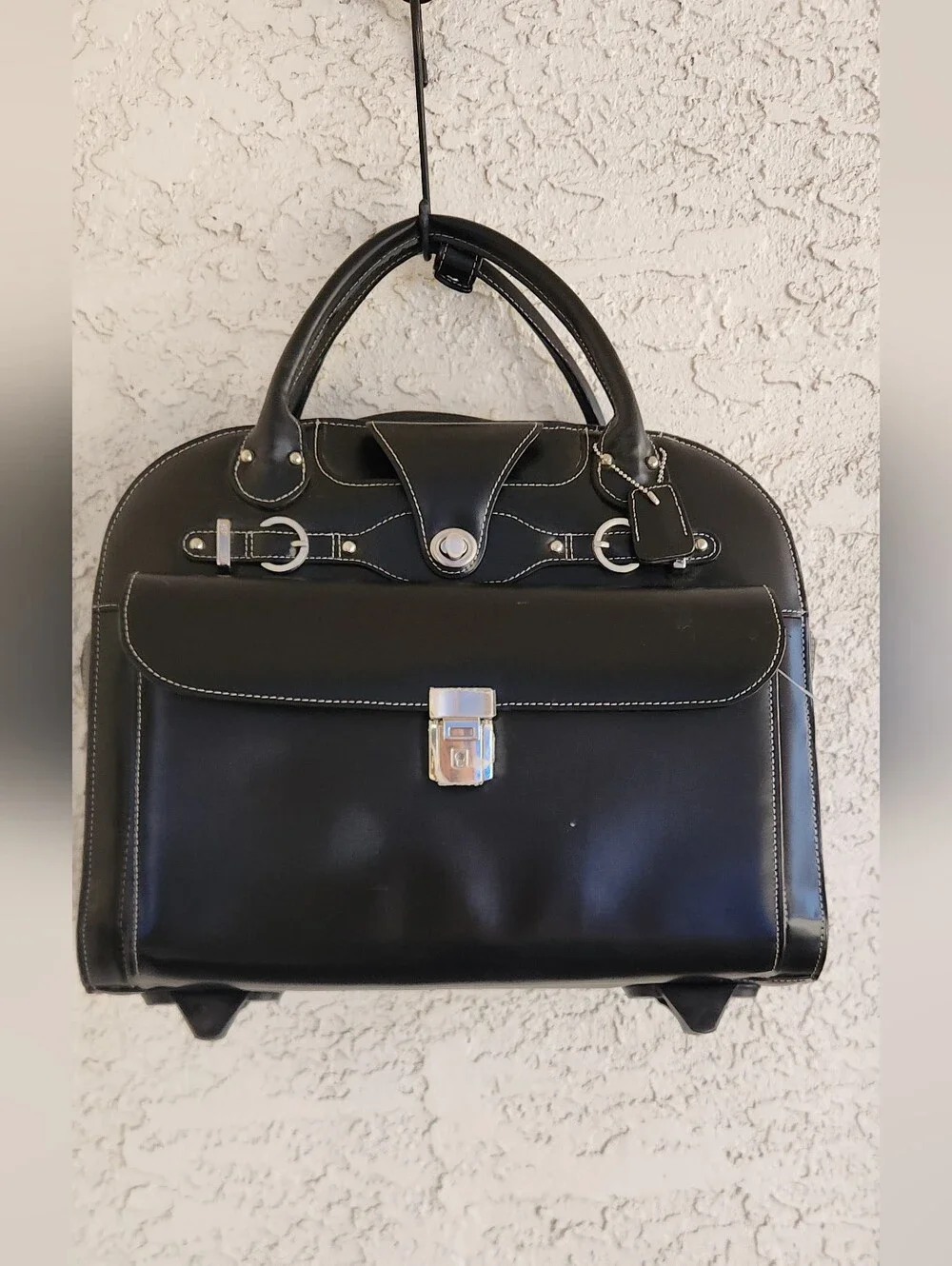 McKlein Edgebrook Leather Wheeled Laptop Briefcase - Picture 1 of 8